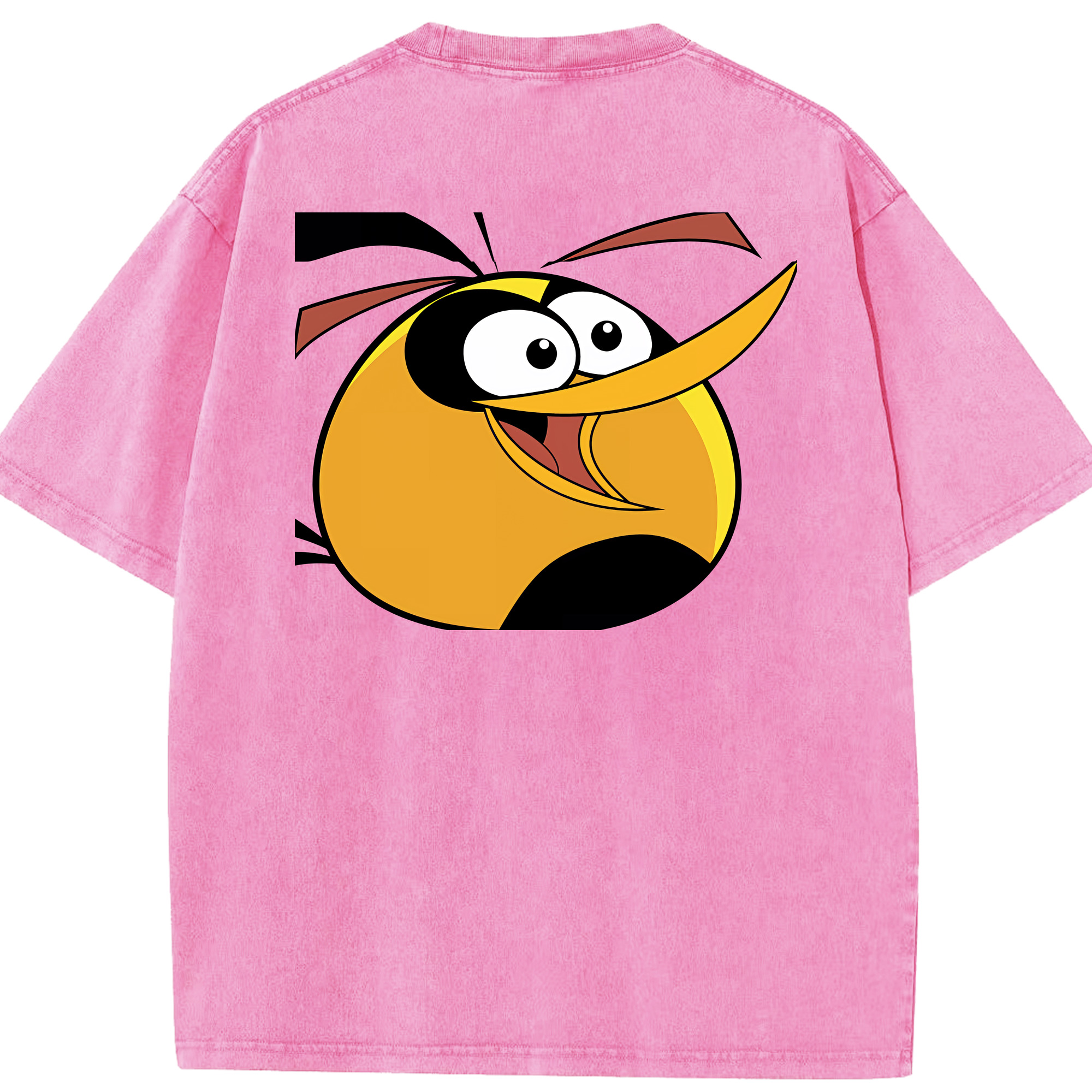 （画像用） Angry Birds アングリーバード 綿100% ヴィンテージ風 半袖Tシャツ（背面プリント）